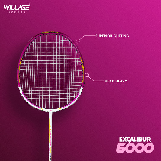 Willage Badminton Racket (Without T joint) (Excalibur 6000 Magenta)