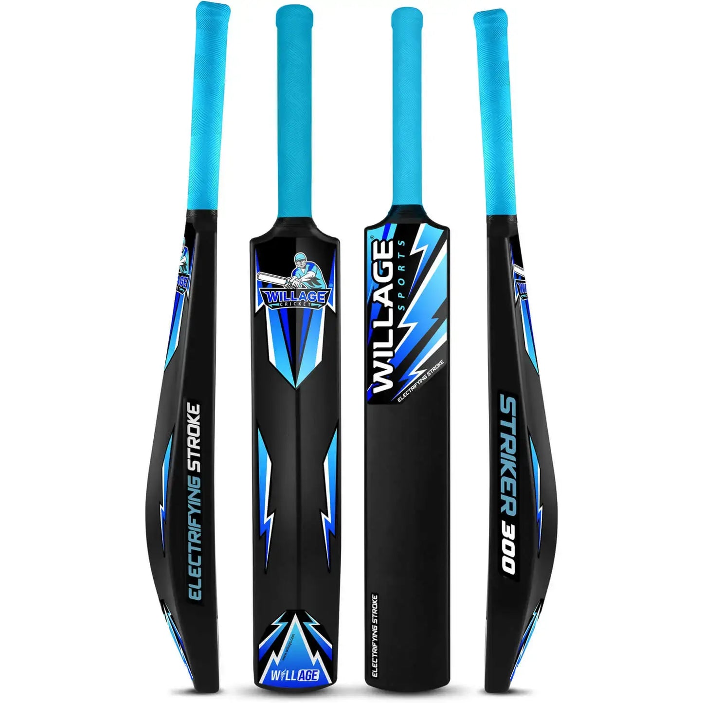Willage Plastic Cricket bat | Standard full size | Striker 300 Blue