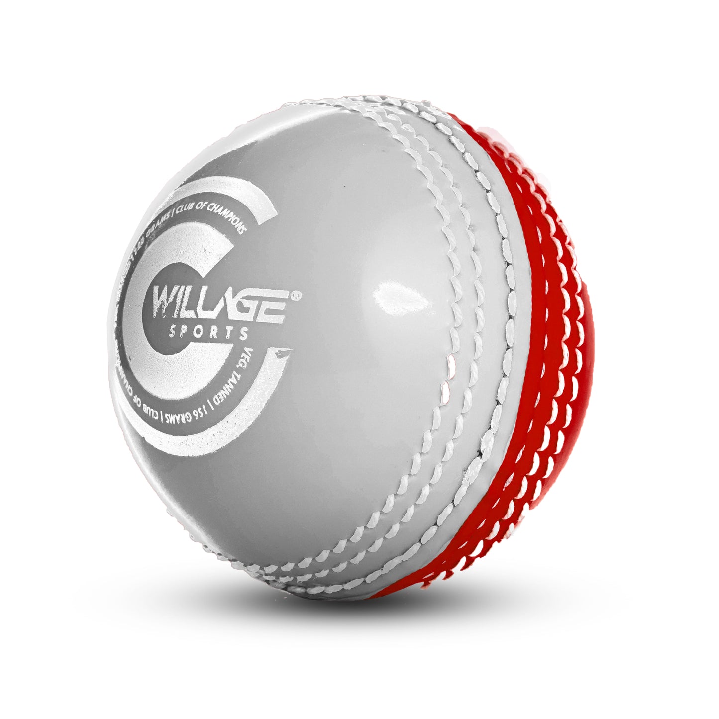 WillAge Synthetic PU Cricket Ball | Stitched | Red White