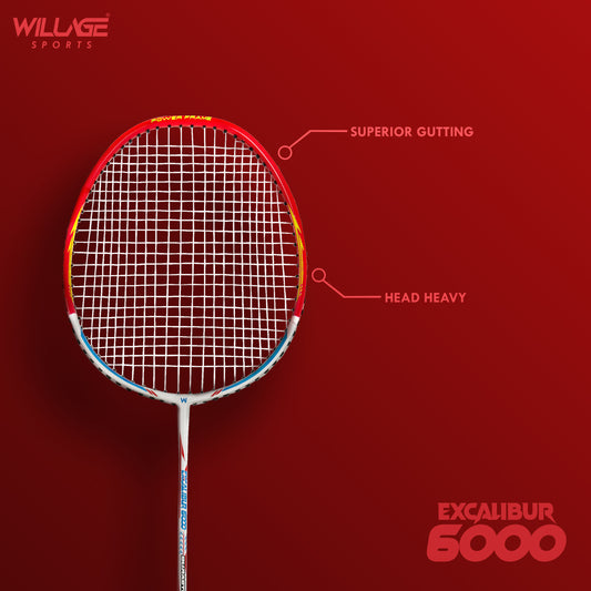 Willage Badminton Racket (Without T joint) (Excalibur 6000 Red)