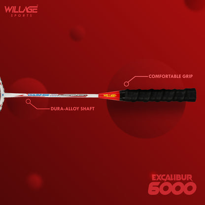 Willage Badminton Racket (Without T joint) (Excalibur 6000 Red)