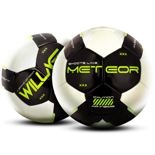 Willage Football Ball Size 5 | Match Quality Stitched PU | Meteor