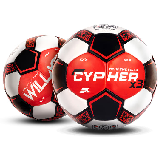 Willage Football Ball Size 5 | Match Quality Stitched PU | Cypher X3