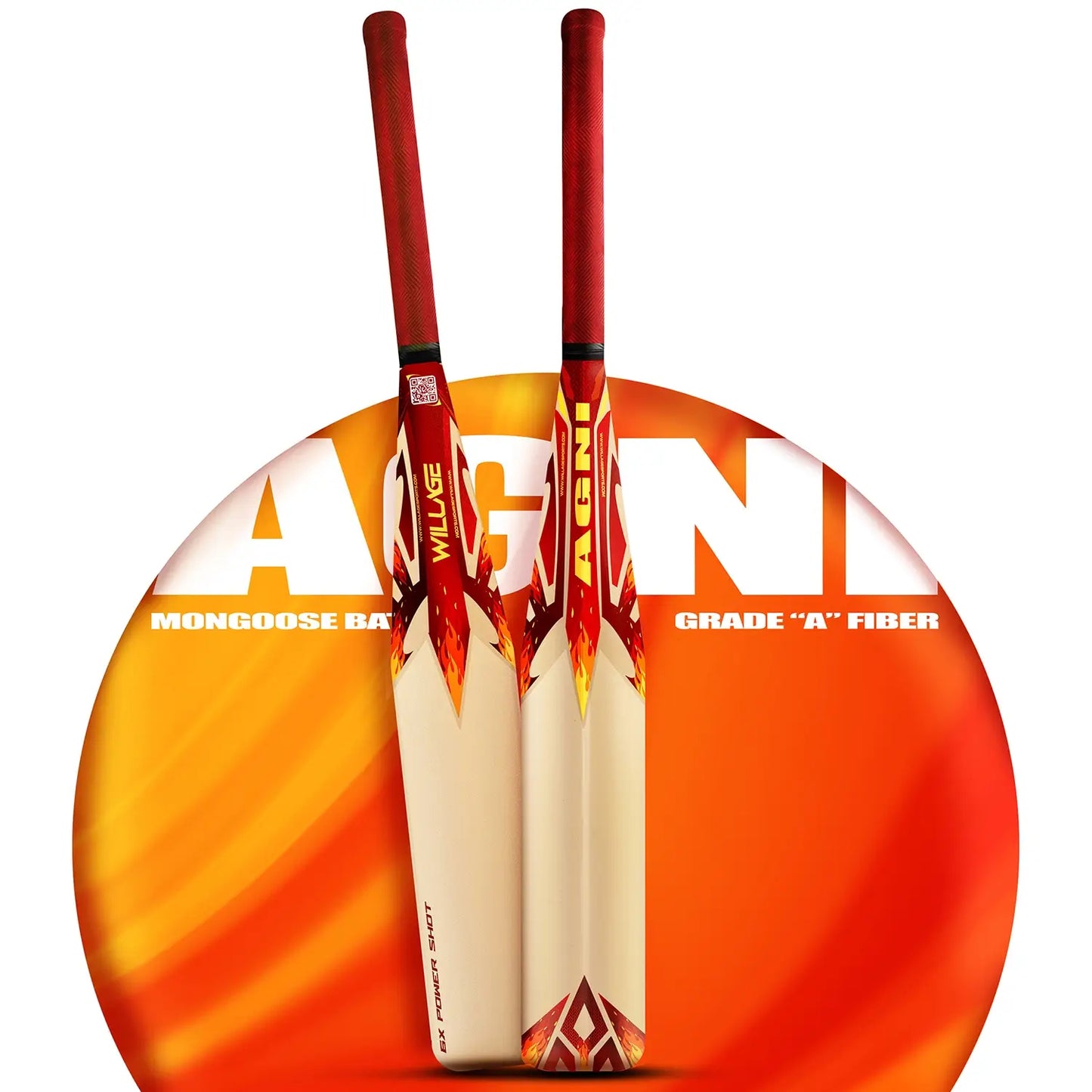 Willage Cricket Mongoose Plastic bat | Grade ?A? full size | AGNI