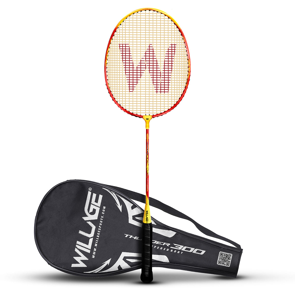 Willage Badminton Racket | With T joint | Thunder 300 (Red)
