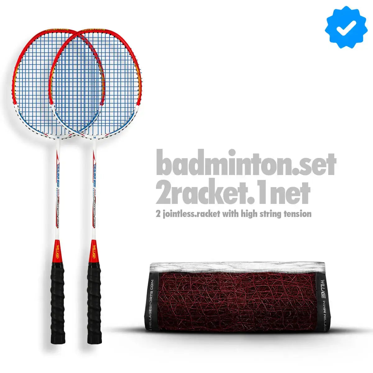 Willage Badminton Racket with Net | Excalibur 6000