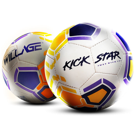 Willage Football Ball Size 5 | Stitched Rubberize | KickStar