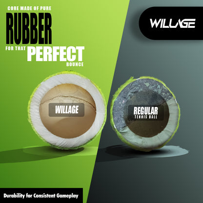 Willage Cricket Tennis Balls - Toofaani | 3 pcs. | 80-90 gms.