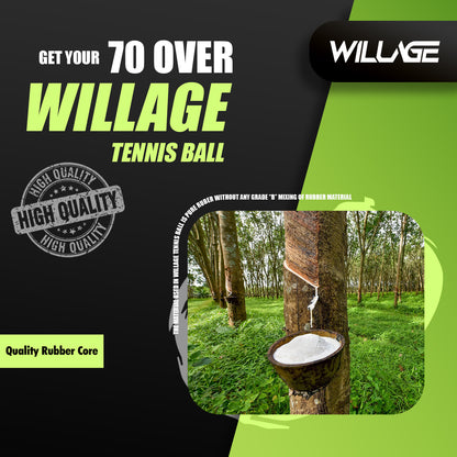 Willage Cricket Tennis Balls - Toofaani | 3 pcs. | 80-90 gms.