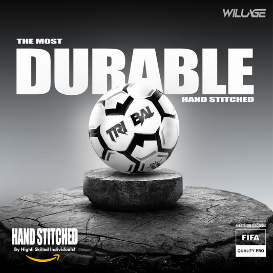 Willage Football Ball Size 5 | Match Quality Stitched PU | Tribal