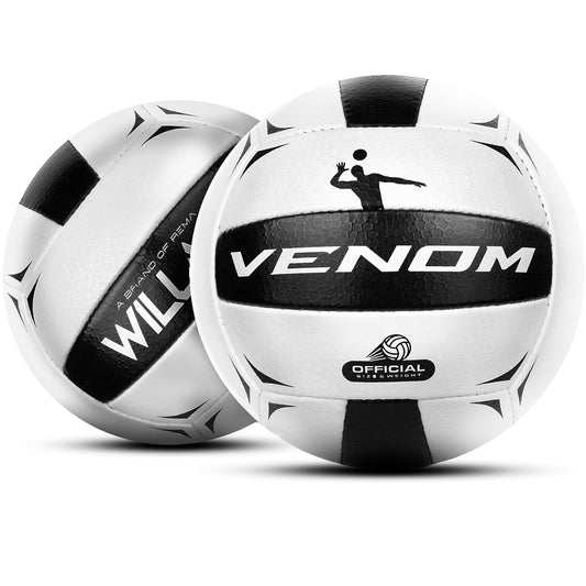 Willage Volleyball Ball Size 4 | Stitched Volley | Venom | (Spider PU)