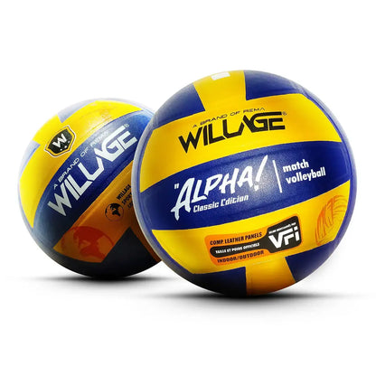 Willage Volleyball Ball Size 4 | Pasted Volley | Alpha (Comp. PU Leather)
