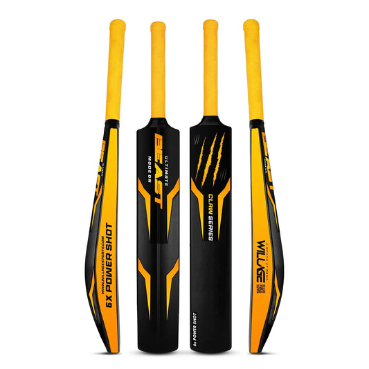 Willage Plastic Cricket bat | Standard full size | Beast Claw Yellow