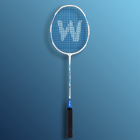 Willage Badminton Racket (Saturno 100) (White-Blue)