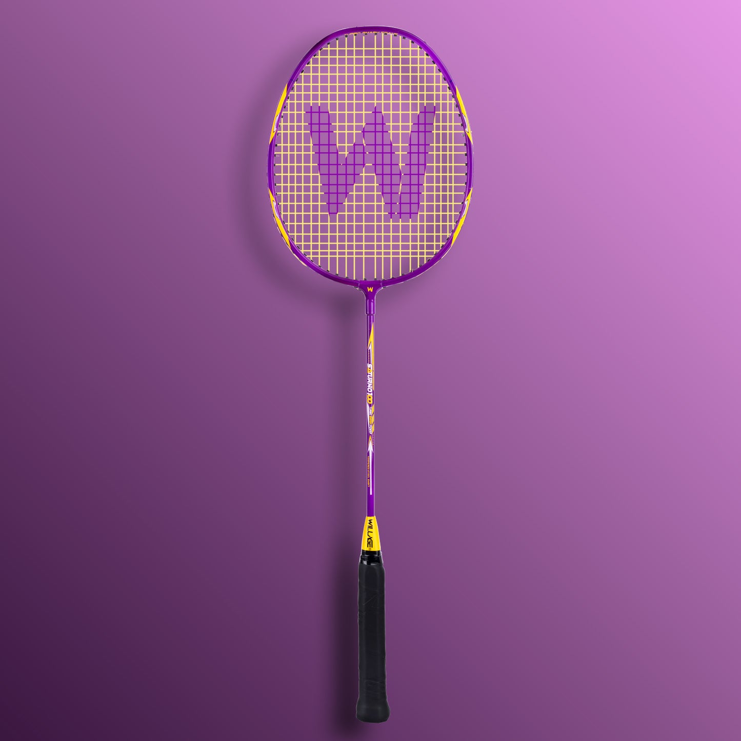 Willage Badminton Racket (Saturno 100) (Purple-Yellow)